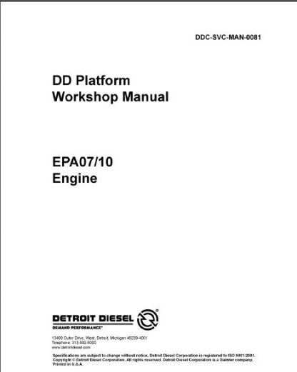 detroit dd15 service manual pdf