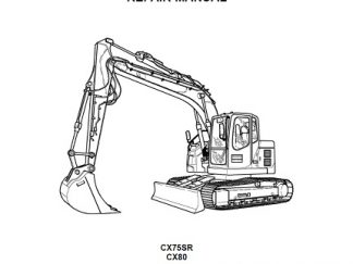 Case CX75SR-CX80 Crawler Excavators Service Repair Workshop Manual
