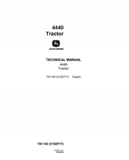 John Deere 4440 Tractor Repair Technical Manual
