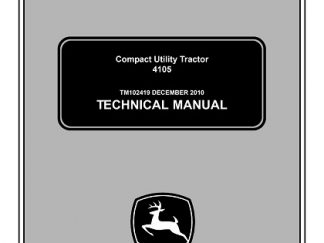 John Deere 4105 Compact Utility Tractor Technical Service Manual