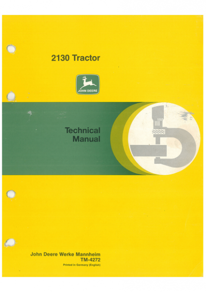 John Deere 2130 Tractor Technical Service Manual