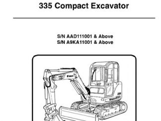 Bobcat 335 Compact Excavator Service Repair Manual