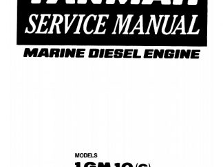 Yanmar 1GM10, 2GM20, 3GM30, 3HM35 Marine Diesel Engine Service Manual
