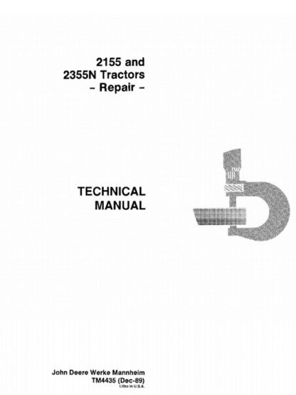 John Deere 2155, 2355N Tractors Service Technical Manual