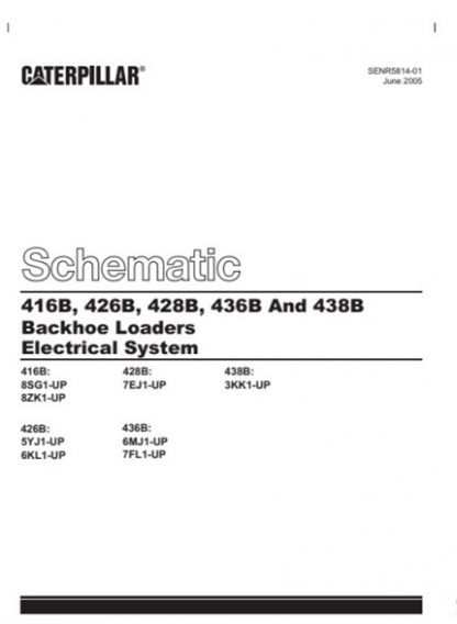 Caterpillar 416B Backhoe Loader Serial 8SG Service Repair Manual