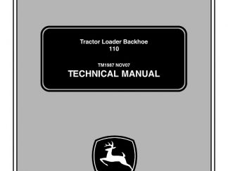 John Deere 110 Tractor Loader Backhoe Technical Service Manual