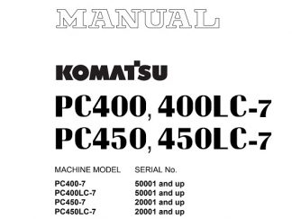 Komatsu Pc400lc-7, Pc450lc-7 Hydraulic Excavator Service Manual
