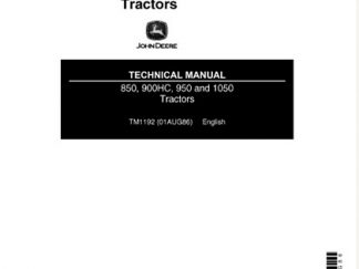 John Deere 850, 900HC, 950, 1050 Tractors Service Technical Manual