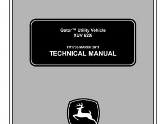 John Deere XUV 620i Gator Utility Vehicle Service Technical Manual