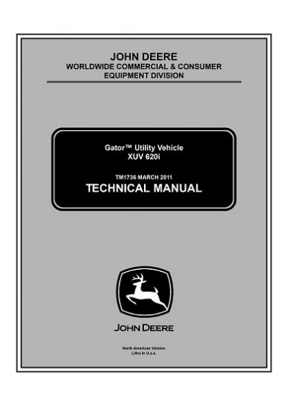 John Deere XUV 620i Gator Utility Vehicle Service Technical Manual
