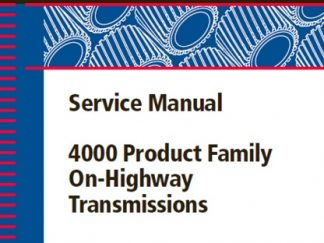 Allison 4000 Product Family On-Highway Transmissions Service Repair Manual