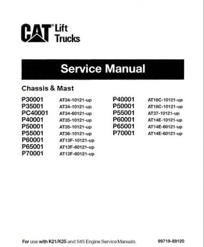 Caterpillar K21 K25 And S4S Engine Service Repair Manual