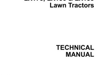 John Deere LX172, LX173, LX176, LX178, LX186, LX188 Lawn Tractor Technical Manual