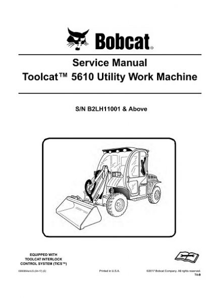 Bobcat Toolcat 5610 Utility Work Machine Service Repair Manual