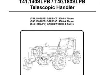 Bobcat T41.140SLPB, T40.180SLPB Telescopic Handler Service Manual